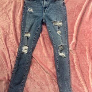PacSun Ripped Blue Skinny Jeans